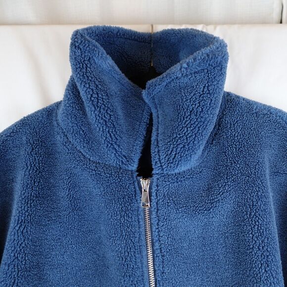 Pretty Little Thing Zip Up Jacket Women's Size 8 Blue Collared Fall Comfy School - Picture 9 of 15